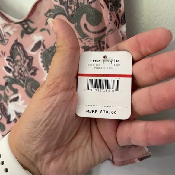 NWT Free People Intimately Floral Mesh Bodysuit in Freesia Pink Women’s SIZE XS - Picture 13 of 13
